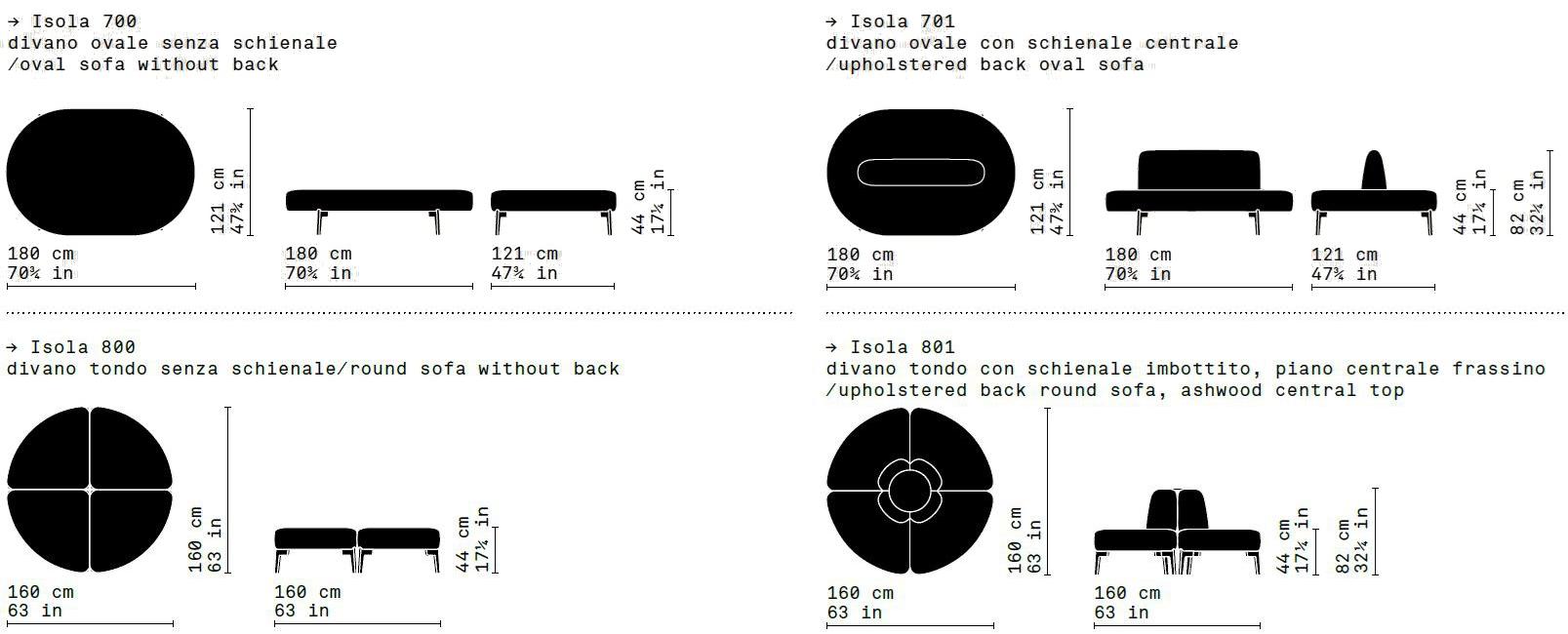 Very Wood Изогнутый диван из ткани Isola sun-id-1347117 - Вид №5