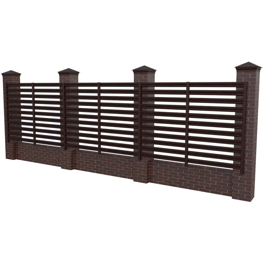 Забор-жалюзи Горизонт 2x2.5 м цвет коричневый 8017 Santreyd STLM-2106915 - Вид №5