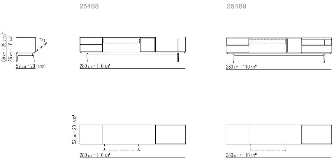 Flexform Комод из дерева и стекла с откидными дверцами sun-id-1467490 - Вид №8