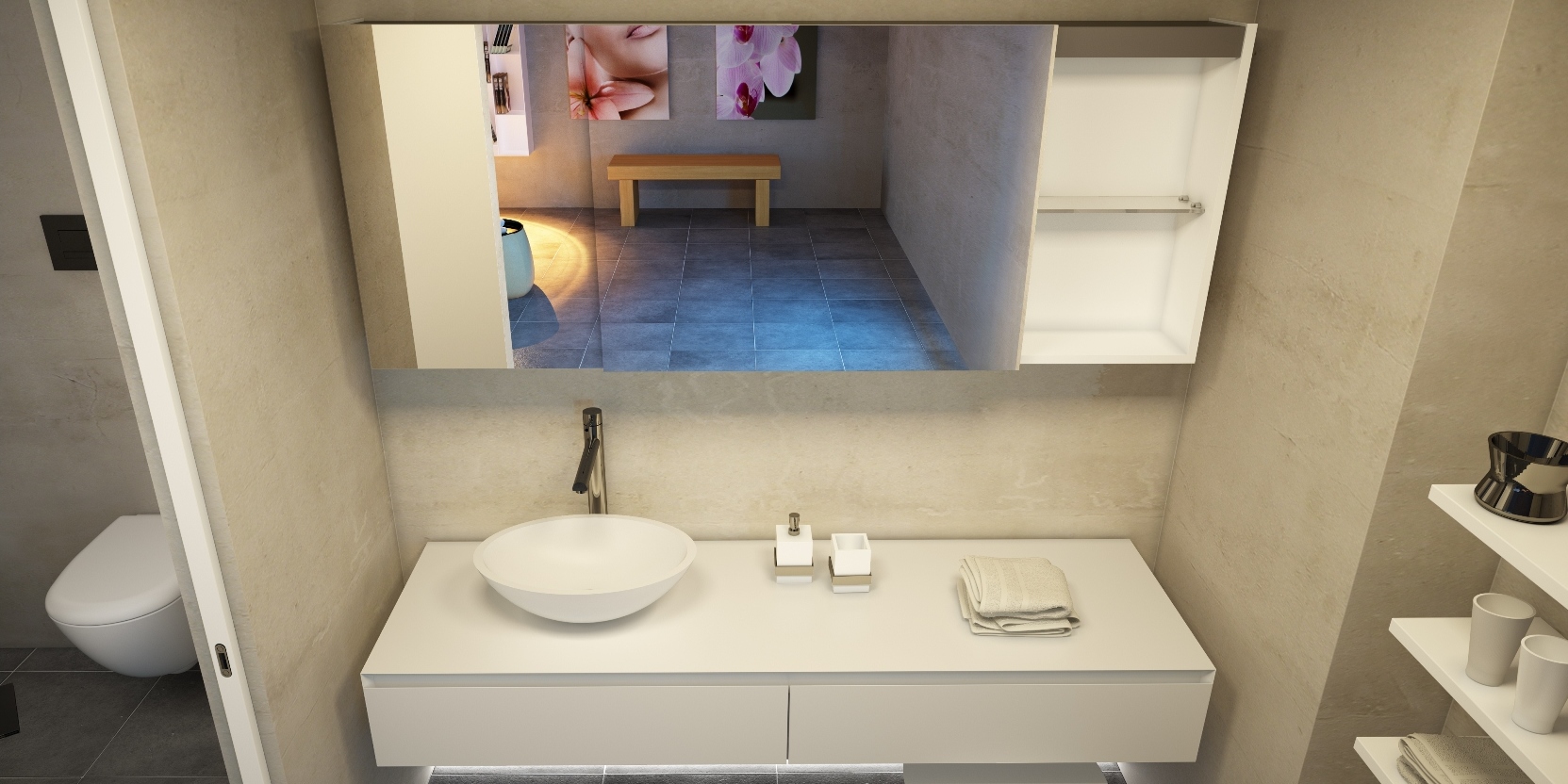 GLD0115S Накладная раковина на столешницу  овальная Dimasi  - Вид №2