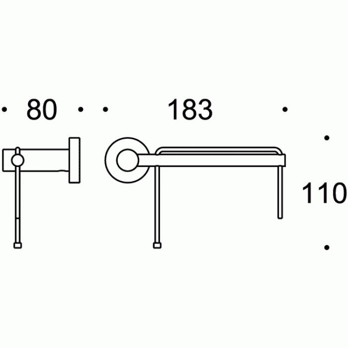 W4908DX W4908 DX Держатель туалетной бумаги с фиксатором (правый) COLOMBO PLUS Colombo Design - Вид №2