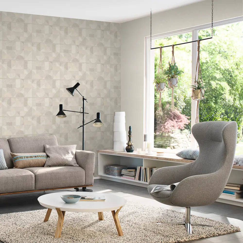 Обои флизелиновые Rasch Riva светло-бежевые 1.06 м м RA 915969 STLM-2137900 - Вид №3