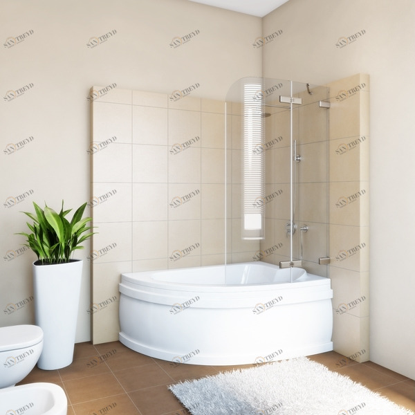 100X160GV862AR Душевое ограждения на борт вынны GUTEWETTER Германия Trend