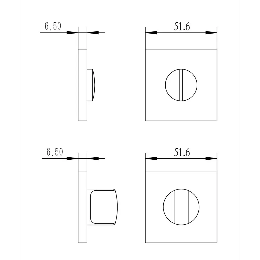 Завертка дверная KREAFORTA WCQ2 алюминий цвет хром STLM-2156036 - Вид №4