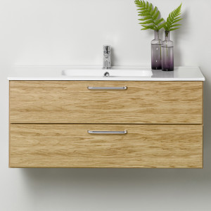 20071227 Afton Шкаф Для Умывальника 1000 Ek, Открываемый Westerbergs Дубовый