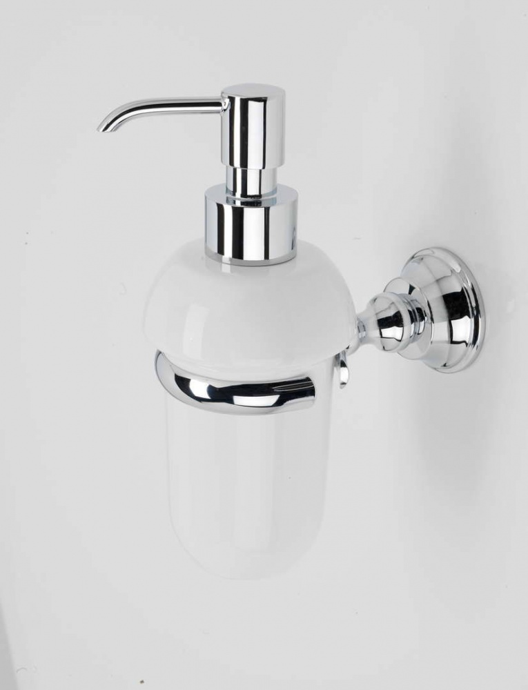 SM30(25-BI) Stil Haus Smart, настенный керамический дозатор, цвет бронза - белая керамика 