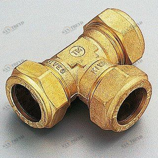 Тройник 15 х 22 х 15 обжим TIEMME 1000133