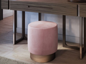 Круглый бархатный пуф