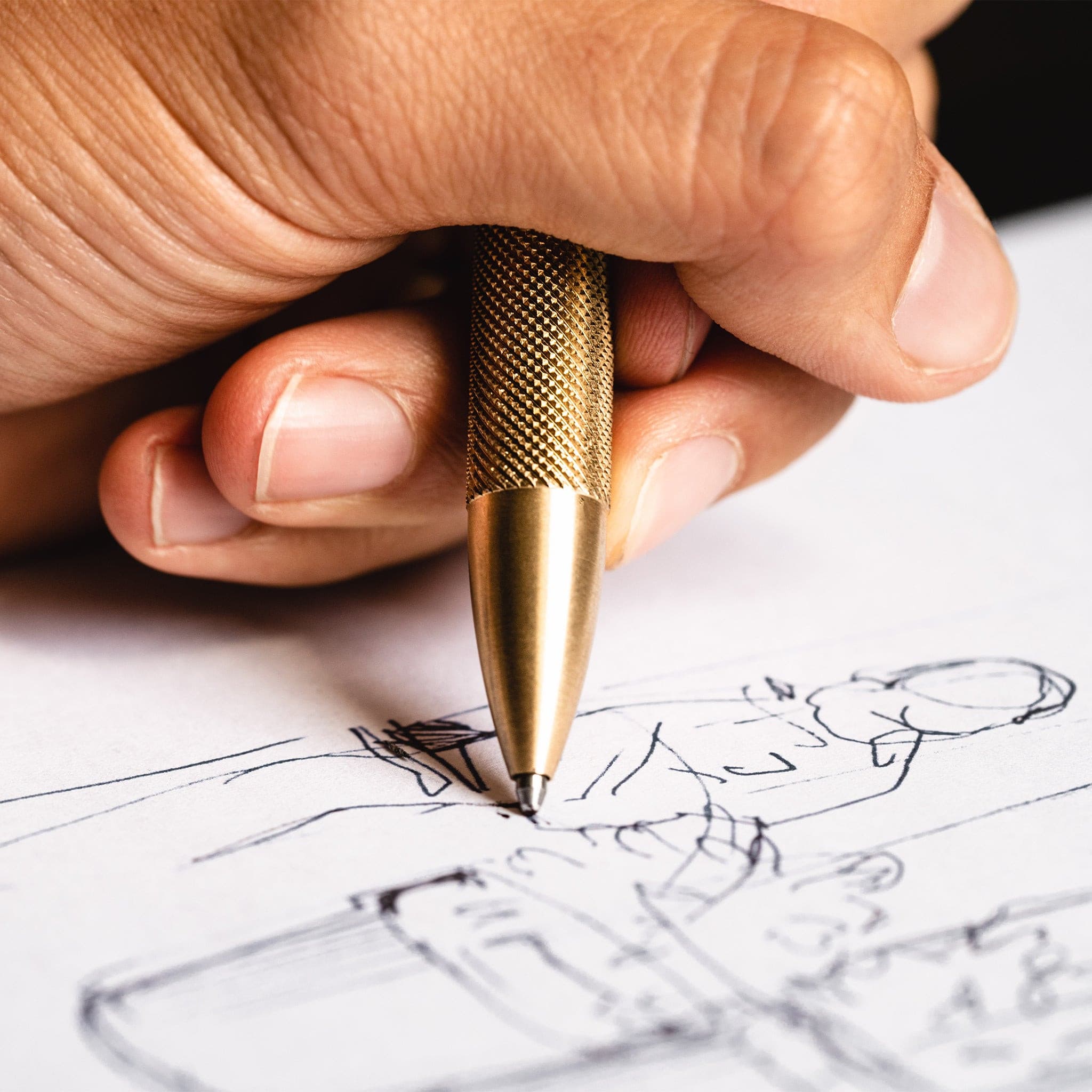 W204BRA Механическая ручка - латунь Wingback  - Вид №1