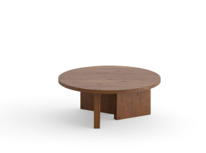 Круглый журнальный столик из дуба