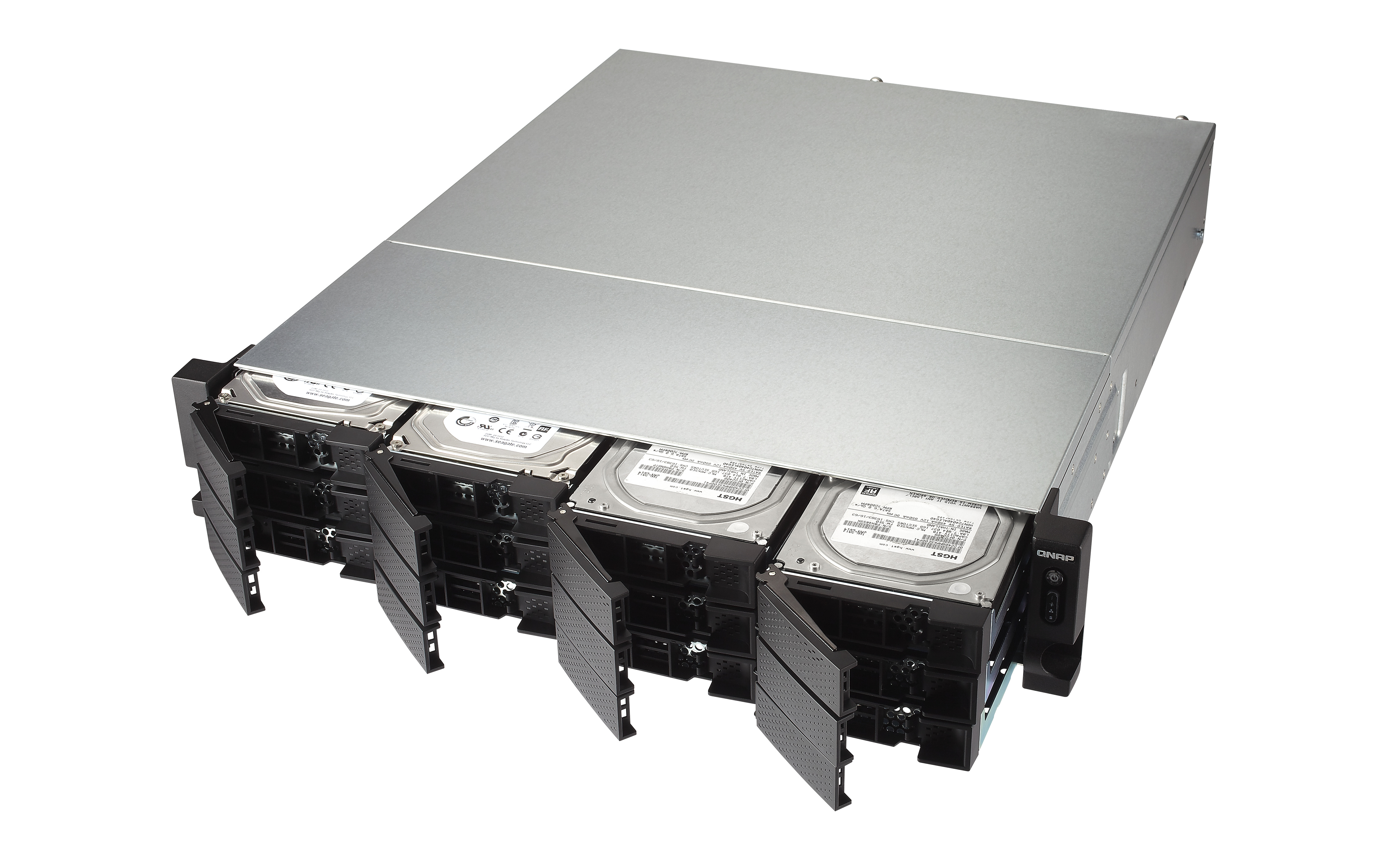 TS-1253BU-RP-4G Smb nas 12 hdd trays, rackmount, 2 psu. 4-core intel celeron j3455 1,5 ghz (up to 2,3 ghz).. w/o rail kit rail-b02 QNAP Santreyd  - Вид №6