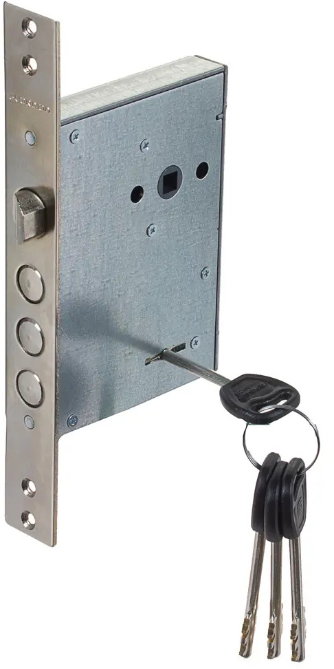 Врезной замок ГАРДИАН-3011 для металлических дверей с 4 ключами 16112306