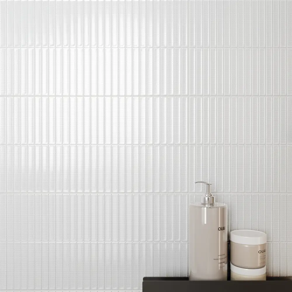 Gracia Ceramica Shine 02 — белая настенная плитка с рельефной текстурой 89416679 STLM-1568948