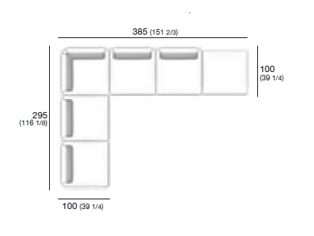 5-местный тканевый угловой садовый диван RODA ARCH-00086922 - Вид №9