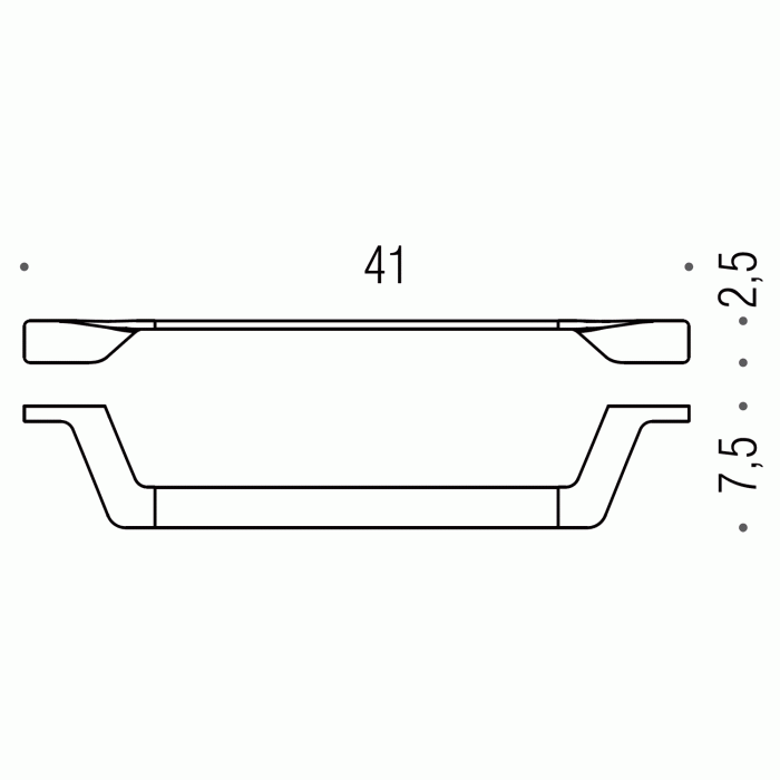 B2509 Полотенцедержатель 41 см COLOMBO Alize Colombo Design - Вид №2