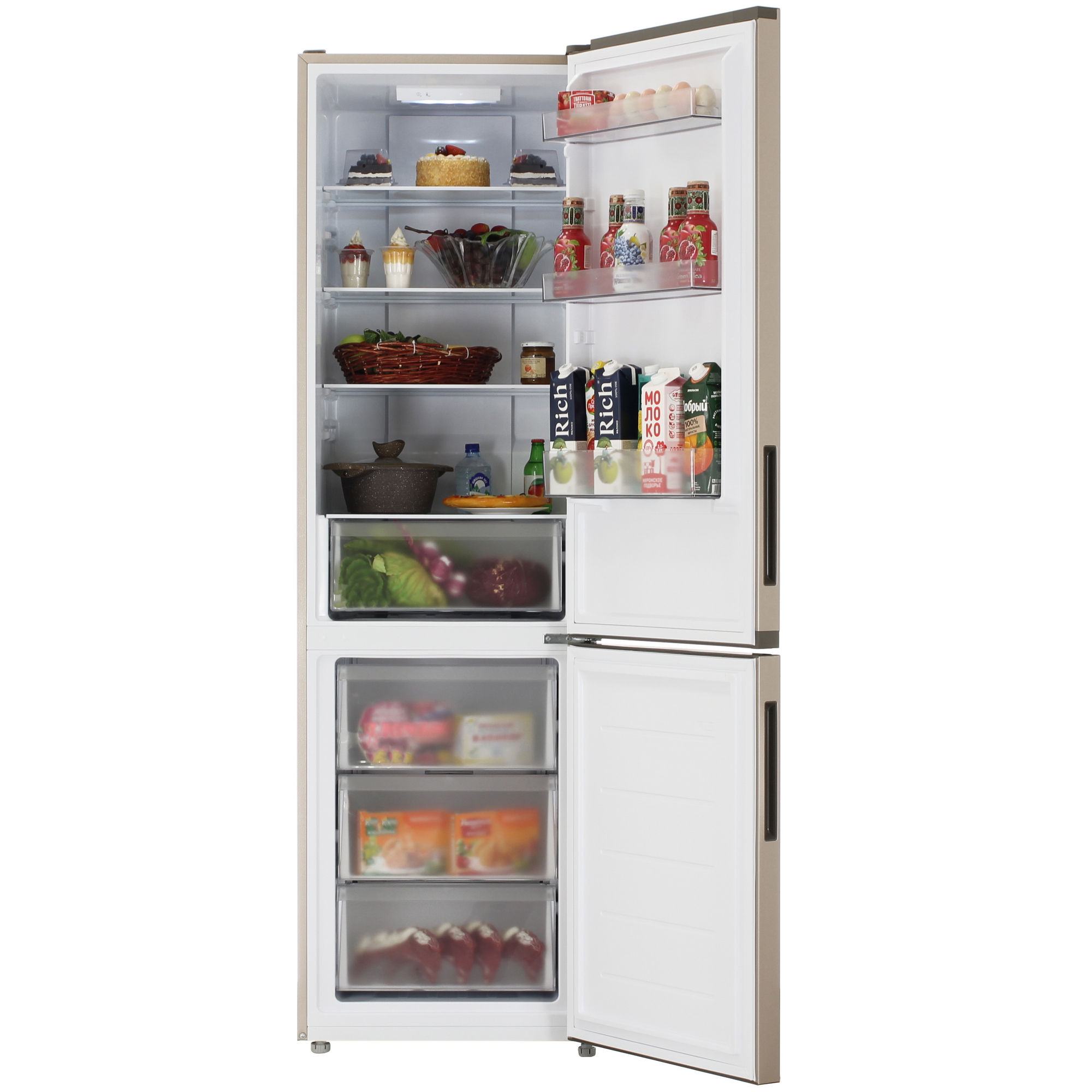 9248218 Холодильник с морозильником   Candy CFN6200G золотистый STDN-0090299 - Вид №5