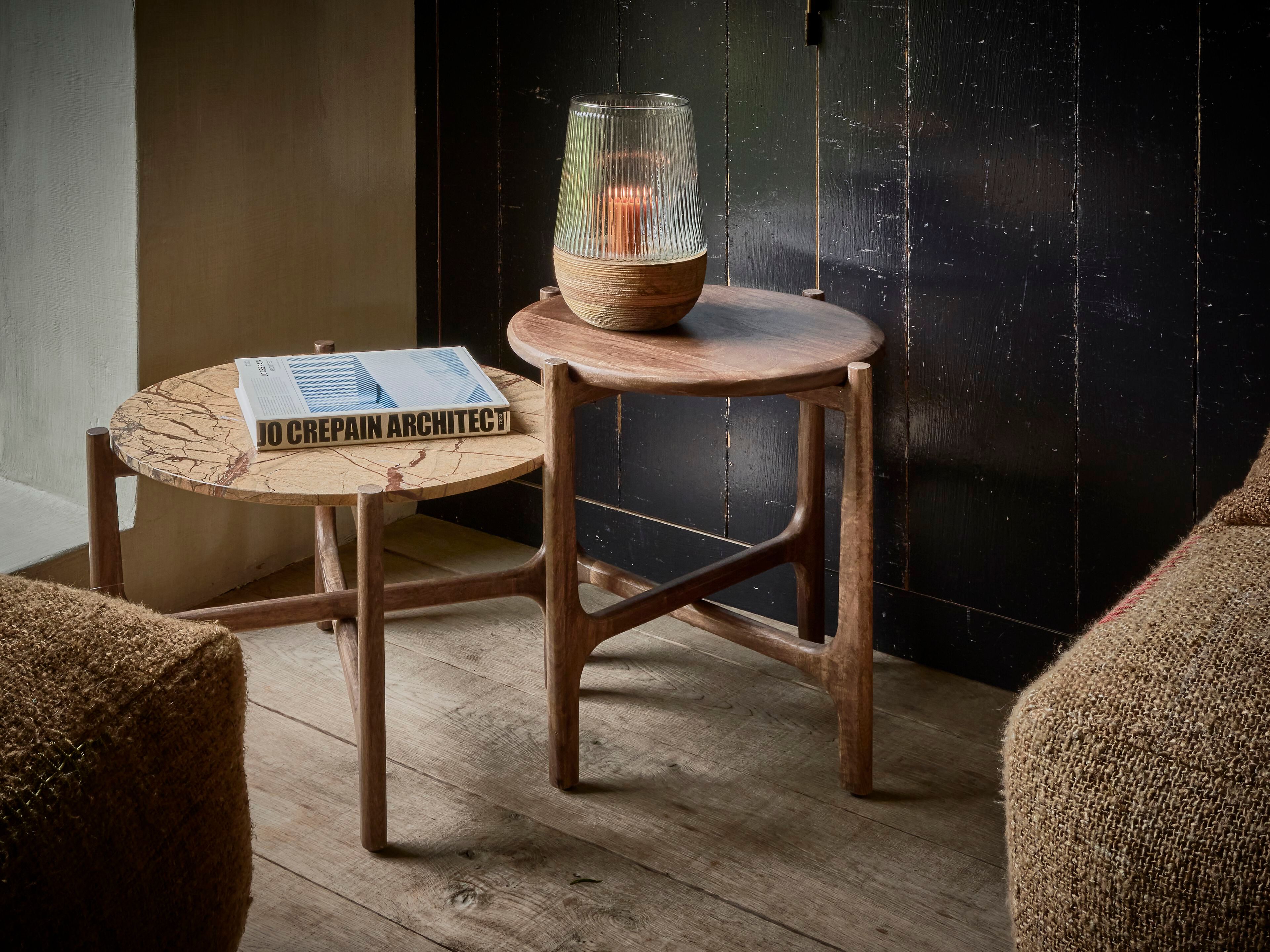 Круглый журнальный столик из манго POMAX CABANE ARCH-00072020 - Вид №5