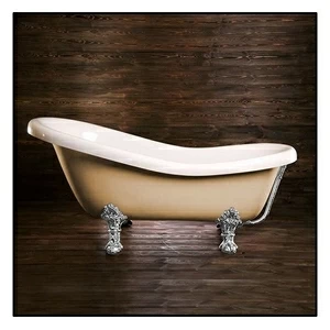 Ванна Akcjum Rectime 170 WR-02-05-Ch-N овальная бежевая с хромированными ножками