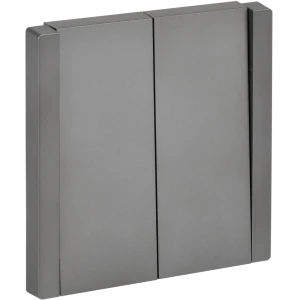 Выключатель встраиваемый IEK Forte&Piano 2 клавиши цвет сталь