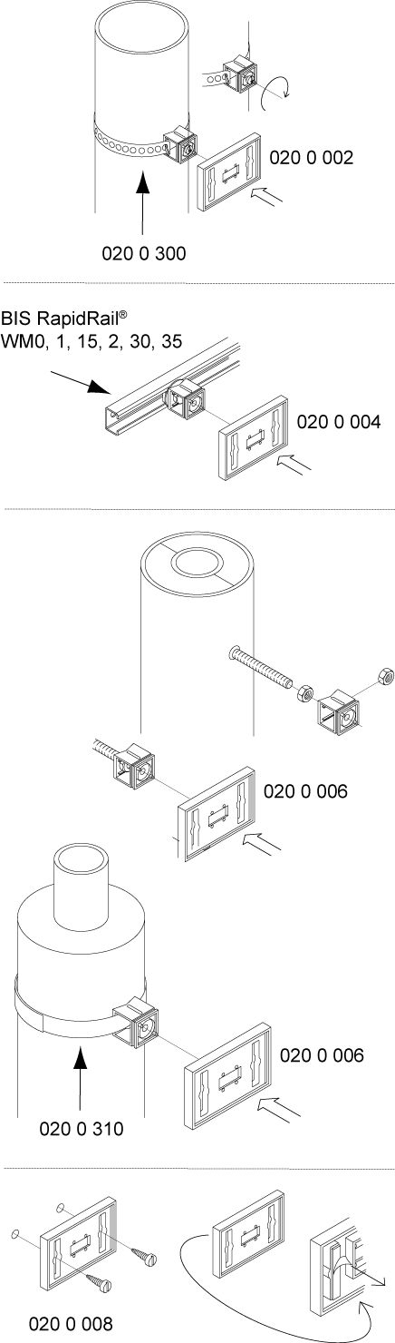 0200002 BIS IKS-2000® Держатели табличек walraven  - Вид №1