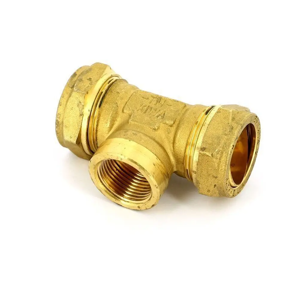 Тройник обжимной Tiemme внутренняя резьба 28 ммx3/4"x28 мм медь 1000117 STLM-2002314