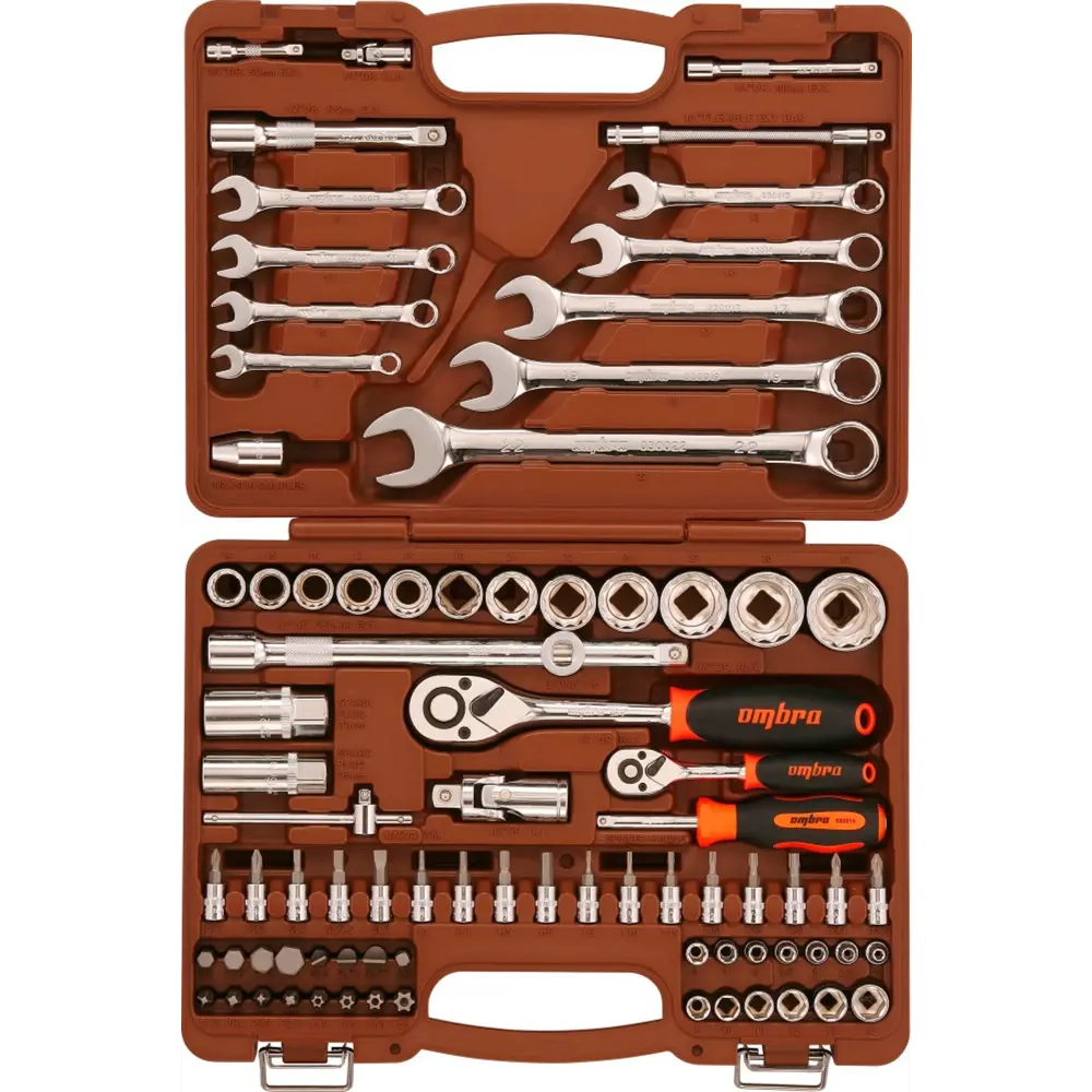 Набор инструментов Ombra 55377 1/4 и 1/2 дюймов, 82 предметов STLM-2024512