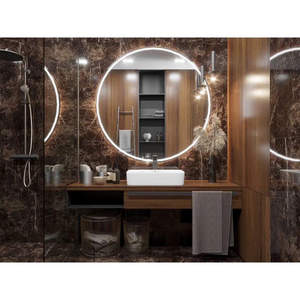 Керамогранит Onlygres Marble MOG401 60x120 см 2.16 м² полированный цвет коричнево-черный Santreyd STLM-2101378 - Вид №4
