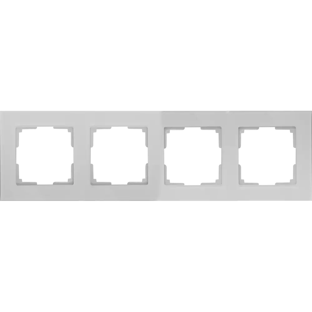 WERKEL Favorit - Стеклянная рамка для розеток на 4 поста в белом цвете 17781608 STLM-0008578