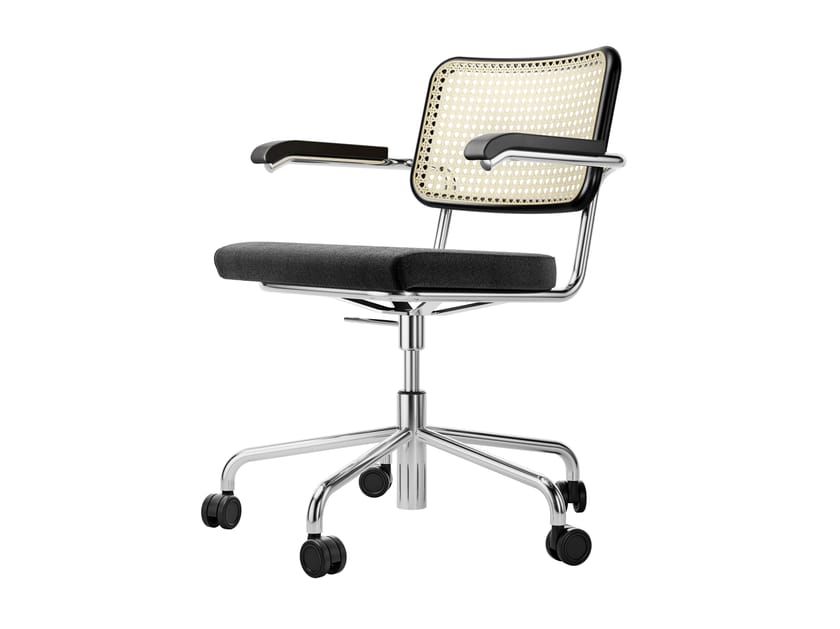Поворотный стул с мягкой спинкой из тростника THONET S 32 / S 64 ARCH-00089568