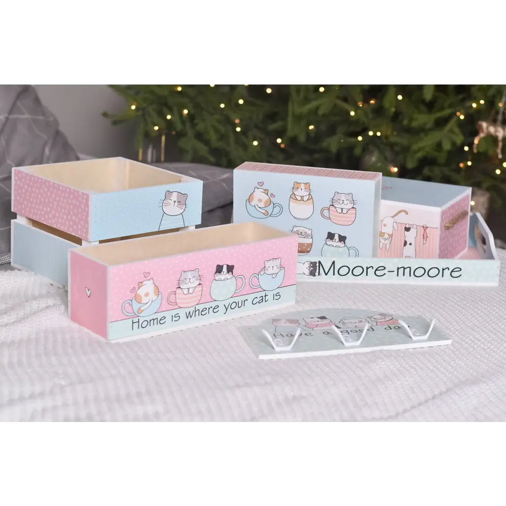 Ключница К1 Котики, дерево Santreyd STLM-2105936 - Вид №7