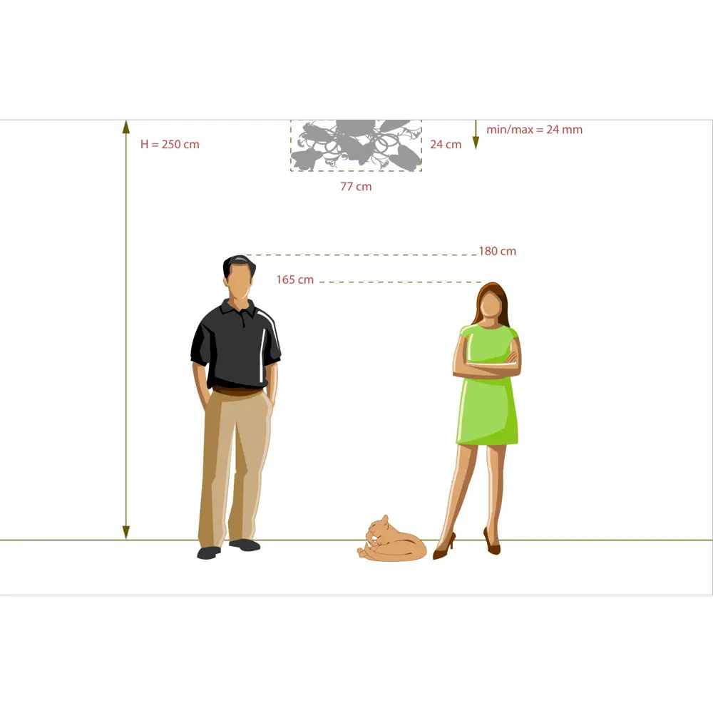 Люстра Аида 8xE14x60 Вт, металл/стекло, цвет чёрный/белый MW-Light STLM-2211276 - Вид №12