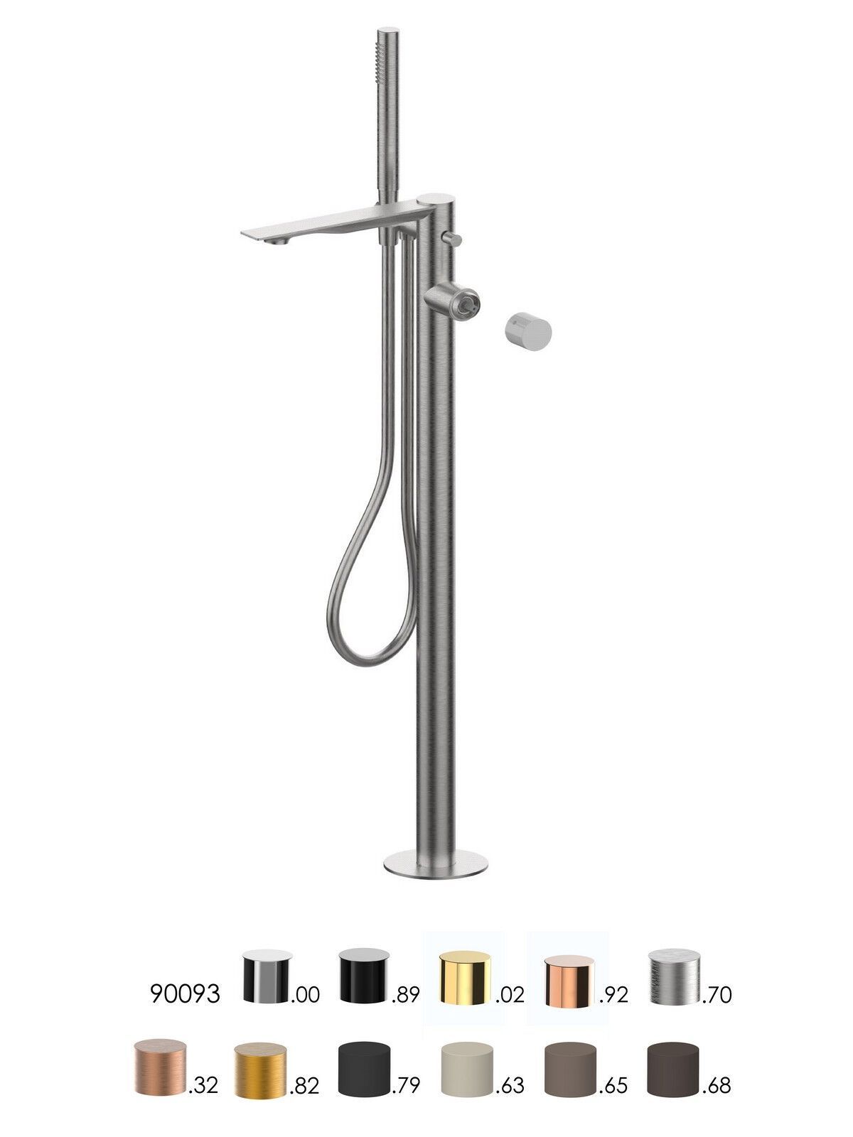 Однорычажный смеситель для ванны с ручным душем Rubinetterie Frattini Narciso S ARCH-00013451 - Вид №6