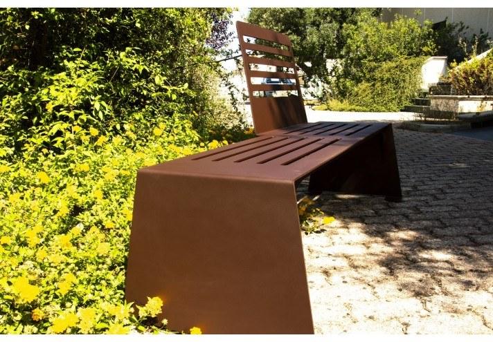 TrackDesign Скамья Corten ™ со спинкой Cut Osp05011 - Вид №7