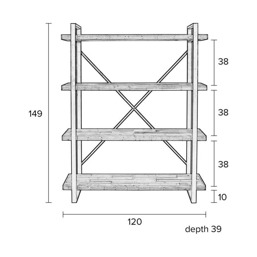 Стеллаж Joy White Label Living 4200015 - Вид №7