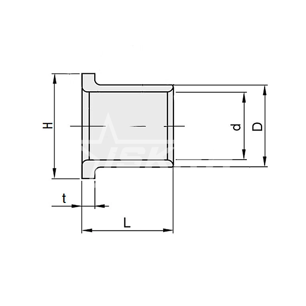 IS1338 Втулка скольжения с фланцем BNZF142025312 (PBMF142012) ISKRA  - Вид №1