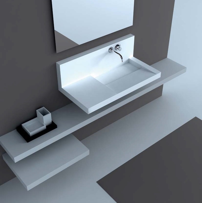 46128 Подвесная раковина настенная овальная Rapsel  белая  - Вид №1