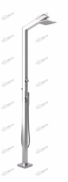 Inoxstyle Открытый душ из нержавеющей стали с ручным душем Tecno cube 01015 mmt stylo