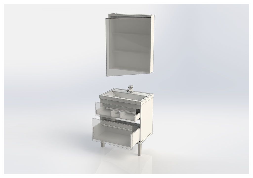 Мебель для ванной Aquanet Фостер 70 эвкалипт мистери/белый 00209028 - Вид №8