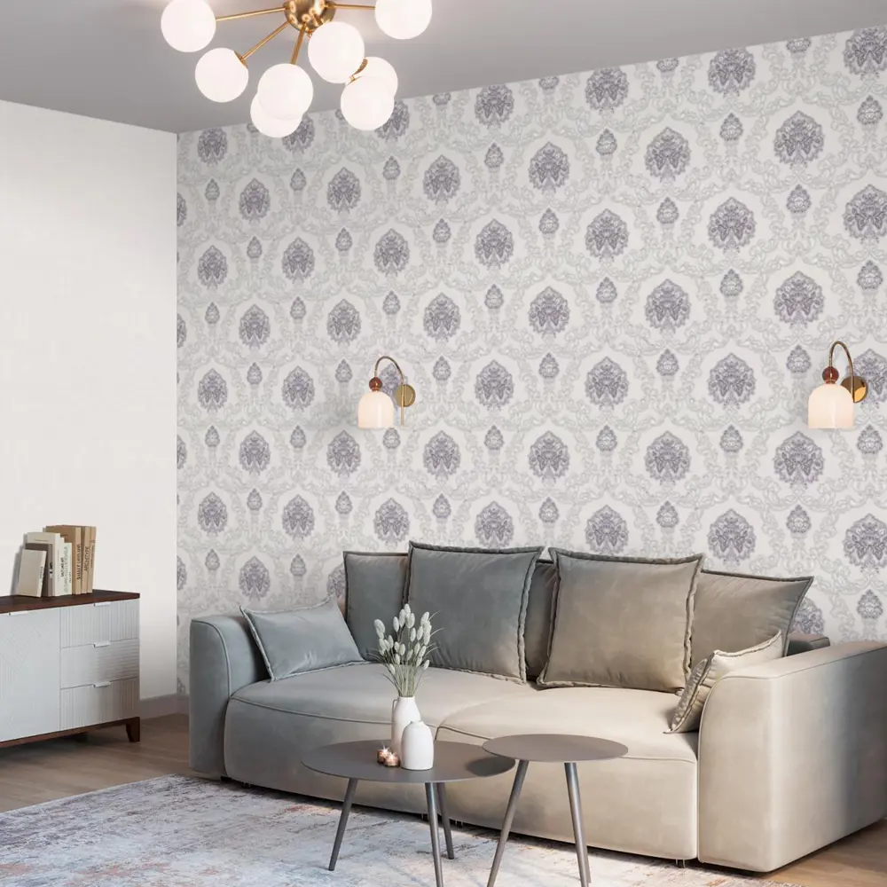 Флизелиновые обои Palitra Planet Margaret в серых тонах для элегантного интерьера 89363095 Marsella STLM-0835436 - Вид №3