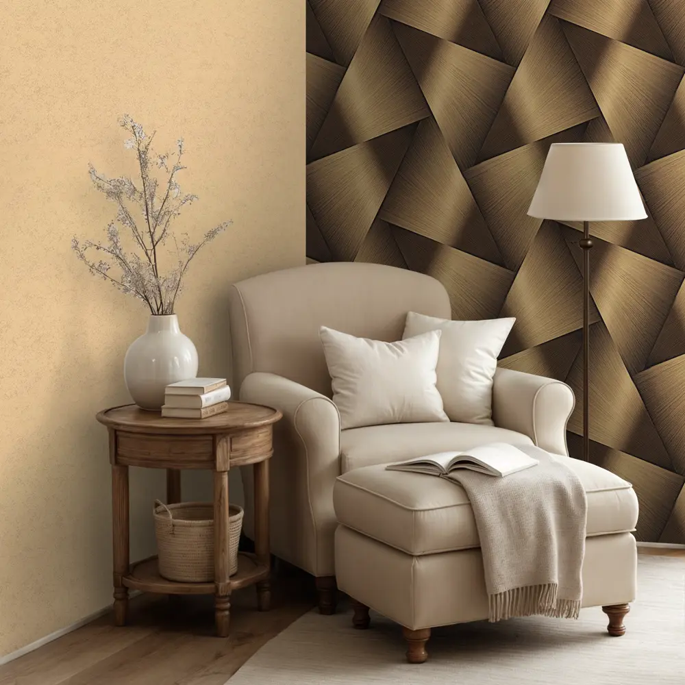 Обои флизелиновые Euro Decor Halo коричневые 1.06 м ED7347-12 89450795 STLM-2020225 - Вид №4