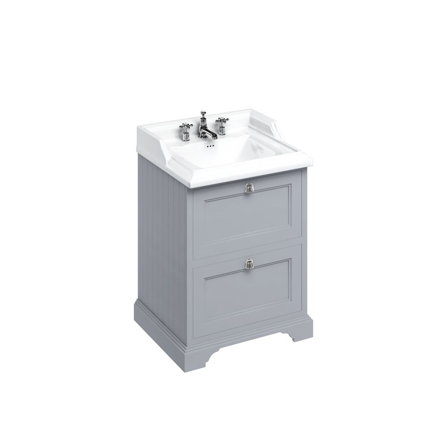 Burlington Отдельностоящий блок 65 с 2 ящиками и классической раковиной Classic Grey с 2-мя отверстиями под смеситель Раковина FF9G_B15 2TH  - Вид №11