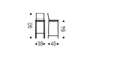 Высокий стул со спинкой Cattelan italia ALESSIO ARCH-00064389 - Вид №7