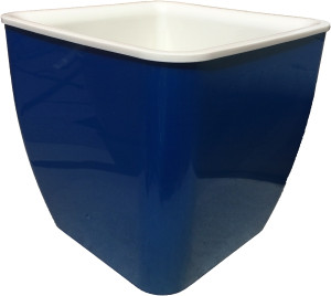 140-9 Горшок д. цветов Square couleurs 8л(4,3л) Синий/крем. Цветочная коллекция