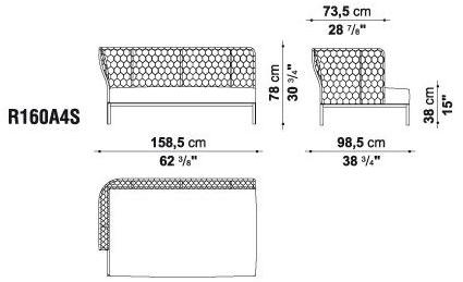 B&B Italia Outdoor Модульный угловой диван Ravel sun-id-1489537 - Вид №21