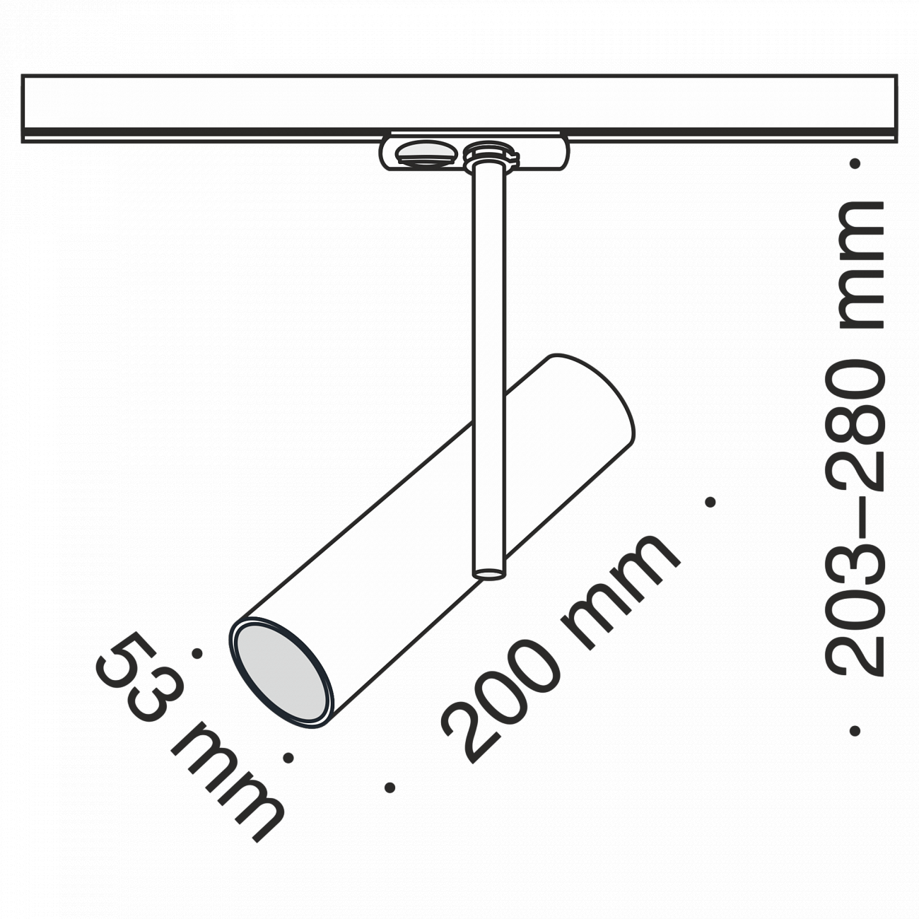 Трековый светильник черный TR005-GU10 TECHNICAL SINGLE PHASE TRACK SYSTEM 00-3956213 Черный  - Вид №3