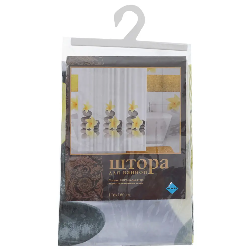 Штора для ванной комнаты «Yellow Orchid» 180х180 см цвет белый Santreyd Без серии STLM-2110457 - Вид №4