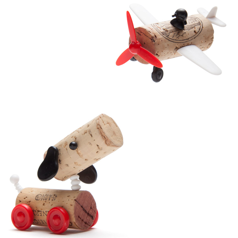 Декор для винной пробки classics собачка MONKEY BUSINESS ДИЗАЙНЕРСКИЕ 00-3862918 Белый;красный  - Вид №2