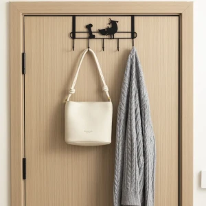 Metal over the door hook dog and bone