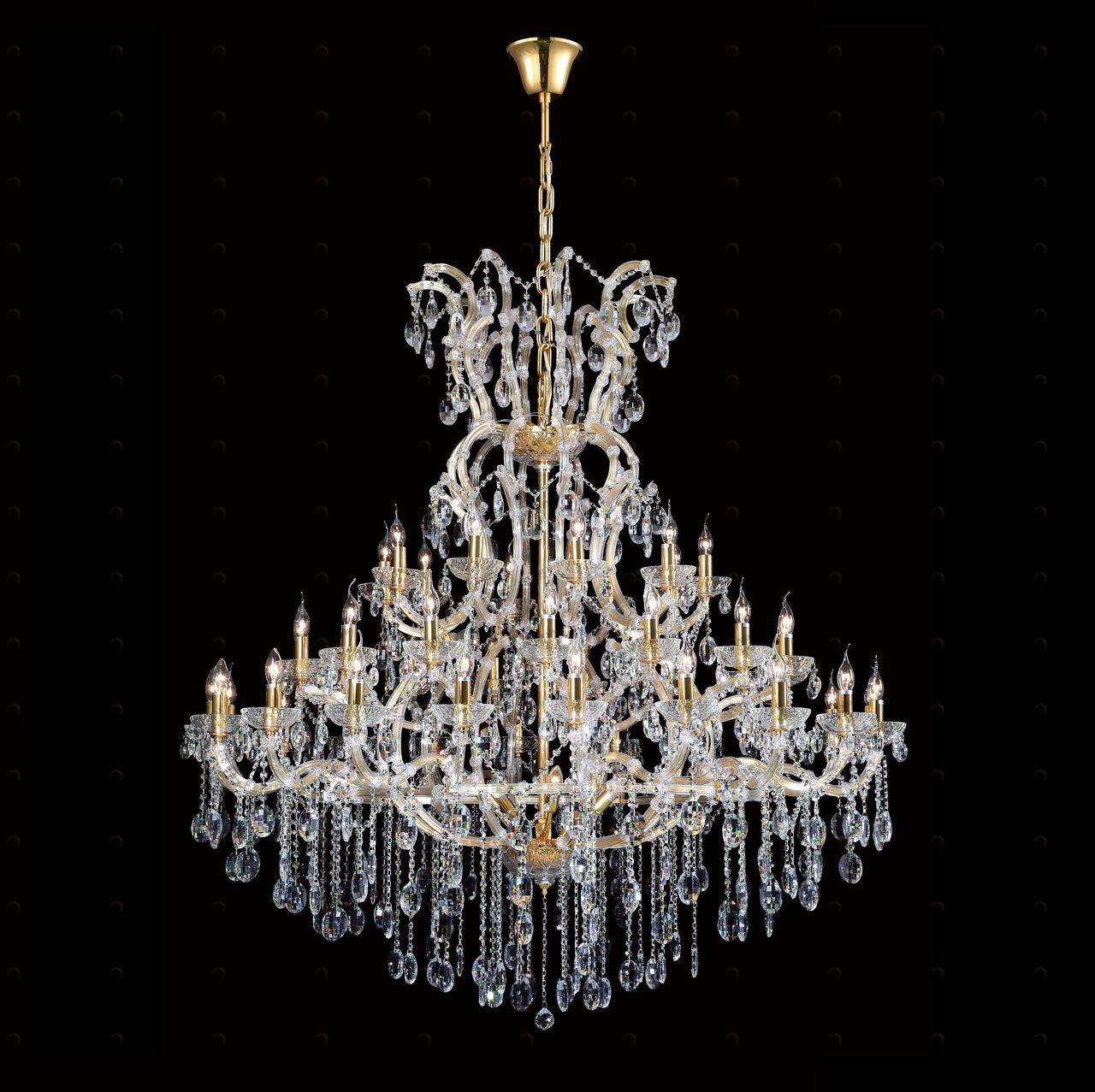 Каскадная люстра Crystal Lux Hollywood SP53 Gold CRYSTAL LUX ДИЗАЙНЕРСКИЕ, HOLLYWOOD GOLD 059260 Прозрачный 