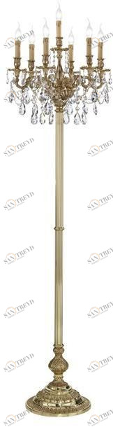 Possoni Illuminazione Торшер из французского золота с кристаллами swarovski® Versailles 093/p6+1-sw/g